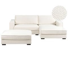 Beliani Sofá esquinero Bouclé RENDERS