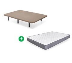 Somier Base Tapizada + Colchon Basic