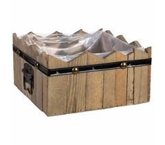 Cesto cuadrado de madera