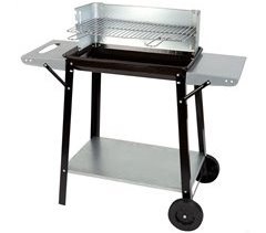 Barbacoa carbón portátil con parrilla 4 alturas Aktive