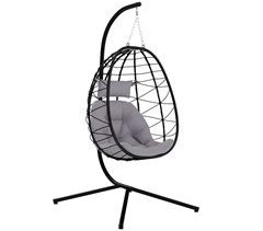 Silla Colgante Acero, Poliéster Outsunny