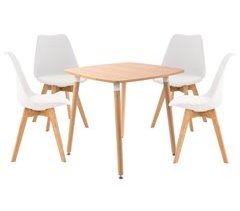 Juego de comedor Liborg para cuatro personas 80x80