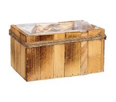 Cesto rectangular de madera