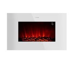 Chimenea eléctrica ReadyWarm 3590 Flames Connected White Cecotec