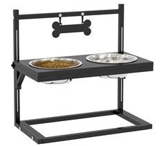 Comedero para Perros Acero, Metal PawHut