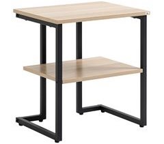 Mesa Auxiliar Melamina de Madera, Acero HOMCOM 45x45