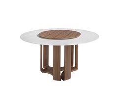Mesa comedor redonda mármol porcelánico