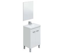 Pack mueble aseo 2 puertas con espejo + armarios