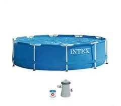 Piscina redonda metal frame intex 305x76 cm 4485 litros + depuradora
