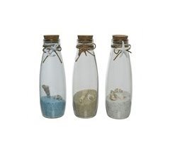 Botella con deco MARINA 20cm colores surtidos