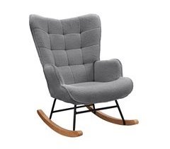 Silla mecedora, sillón de balanceo con respaldo cuadrado