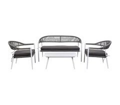 Conjunto de mesa, sofa y 2 sillones