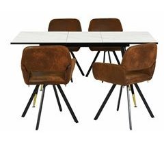 Conjunto de mesa y 4 sillones vintage