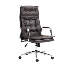 Silla de oficina Sotira en cuero real