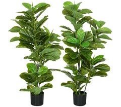 Planta Ficus Artificial PEVA, PP HOMCOM, hogar - decoración