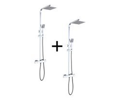 AICA 2 sets de ducha termostáticos con rociador y ducha de mano