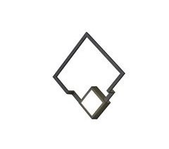 Aplique Pared Aluminio Serie Boutique Negro