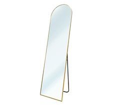 Espejo de Pie Metal Round Cuerpo Entero con Soporte Suelo 40x5