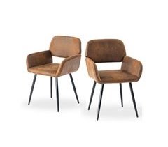 Conjunto de 2 sillas de comedor estilo industrial