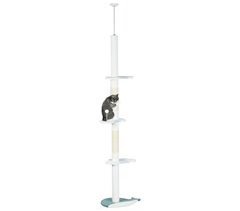 Árbol para Gatos Aglomerado de Madera, Felpa, Algodón PawHut