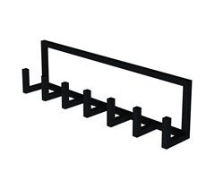 Perchero mural Lyngen con 7 ganchos acero