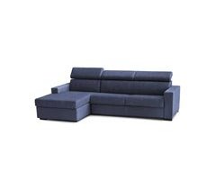 Sofá cama con península en tela Daasho