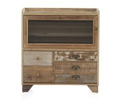 Zapatero de madera natural 2 puertas