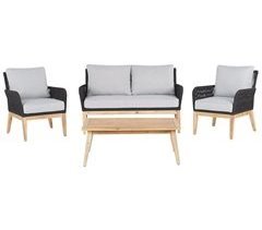 Beliani Conjunto de jardín Madera de acacia MERANO
