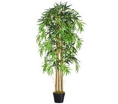 Planta de Bambú Artificial PE, PP, Cemento Outsunny