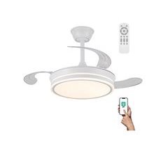 Ventilador de techo retráctil, LED 46W Silencioso Miso Mini Evo