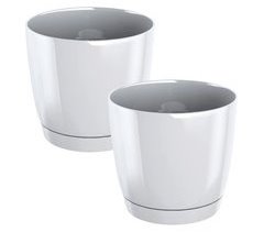 2x Maceta redonda de plastico Coubi Round P