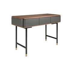Consola rectangular, madera y acero 7171