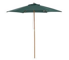 Parasol de Jardín Bambú, Madera, Poliéster Outsunny 250x250