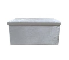 Puff Ottoman Almacenaje Rectangular Terciopelo Plegable