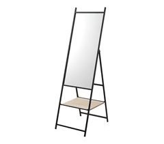 Espejo de pie cuerpo entero Chamois con 2 estantes metal MDF 44x60