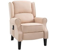 Sillón de Masaje Tejido de Ante, Madera de Álamo HOMCOM