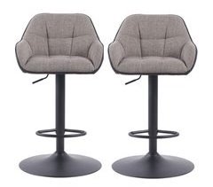 Pack de 2 taburetes ajustables MATEO gris