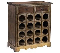 Baul botellero de madera