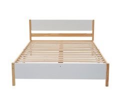 Cama de matrimonio de madera de pino