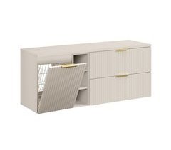 Mueble bajo lavabo 3 compartimientos cesto de ropa Adriel