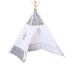 Tienda de Campaña Infantil Poliéster, Madera de Pino HOMCOM