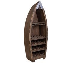 Estantería botellero de madera y metal