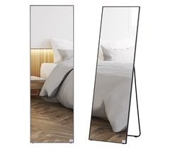 Espejo de Pie Aluminio, Vidrio HOMCOM, hogar - decoración