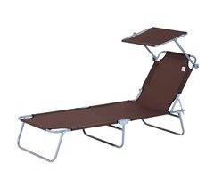Tumbona Plegable Metal,Tela Oxford Outsunny