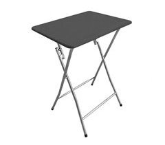 Acomoda Textil – Mesa Auxiliar Plegable de Madera y Aluminio. 48x38