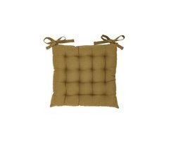 Cojín de silla de tejido de algodón y relleno de fibra hueca 38x38