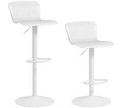 Taburetes de Bar Polipropileno, Metal HOMCOM, hogar - cocina