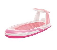 INTEX Colchoneta hinchable Pink Paradise con techo y portabebidas