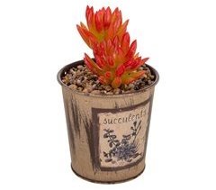 Maceta con cactus artificial