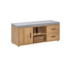 Banco Zapatero con 1 Puerta 2 Cajones SoBuy FSR148-N